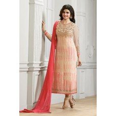 K4295 PINK AND BEIGE KASEESH PRACHI-22 PARTY WEAR SALWAR KAMEEZ SUIT 